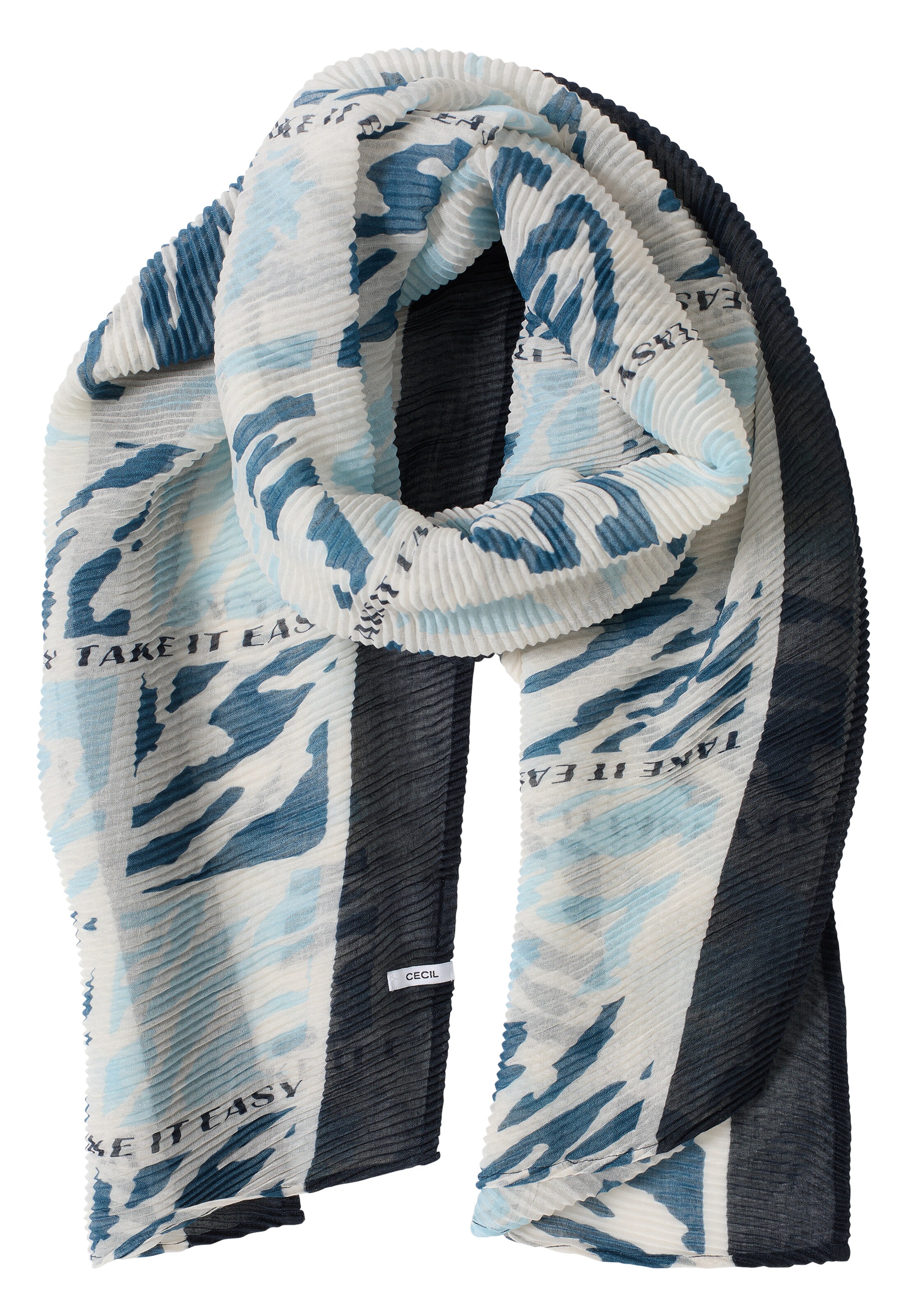 CECIL Scarf in Blue: front