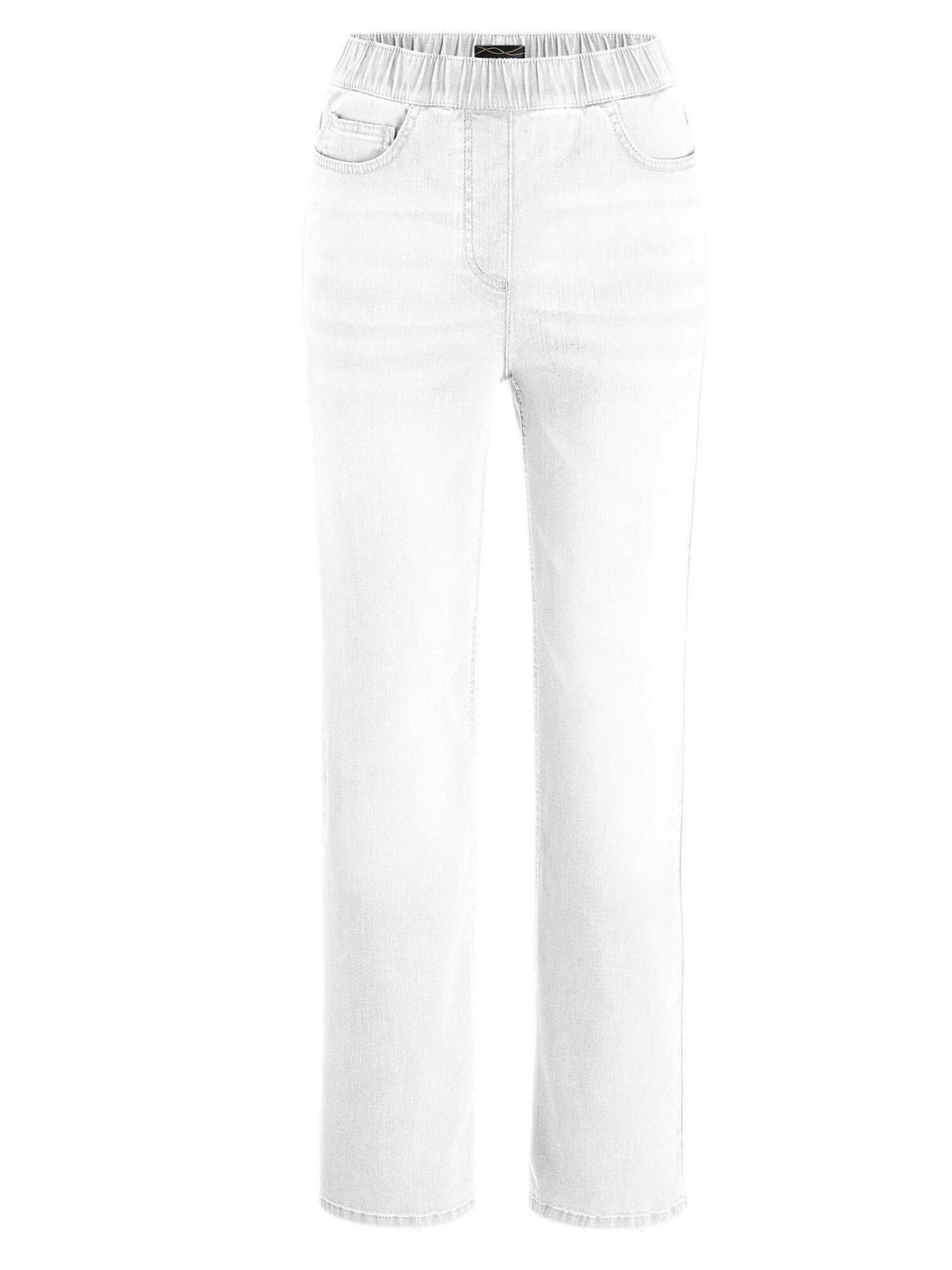 Goldner Wide leg Jeans in White: front
