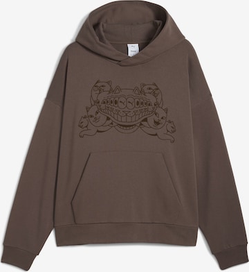 PUMA Sweatshirt 'Puma x Ripndip' in Brown: front