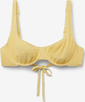 CALZEDONIA Bikinitop 'Crinkle Waves' in Gelb: Vorderseite