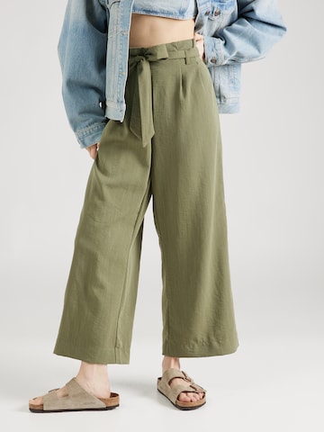 ONLY Flared Pleat-Front Pants 'Marsa' in Green: front
