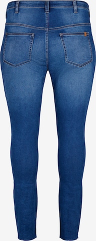 Zizzi Skinny Jeansy 'Amy' w kolorze niebieski