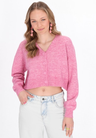 MYMO Gebreid vest in Roze: voorkant