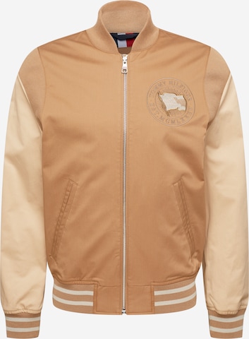 TOMMY HILFIGER Between-Season Jacket 'Varsity' in Brown: front