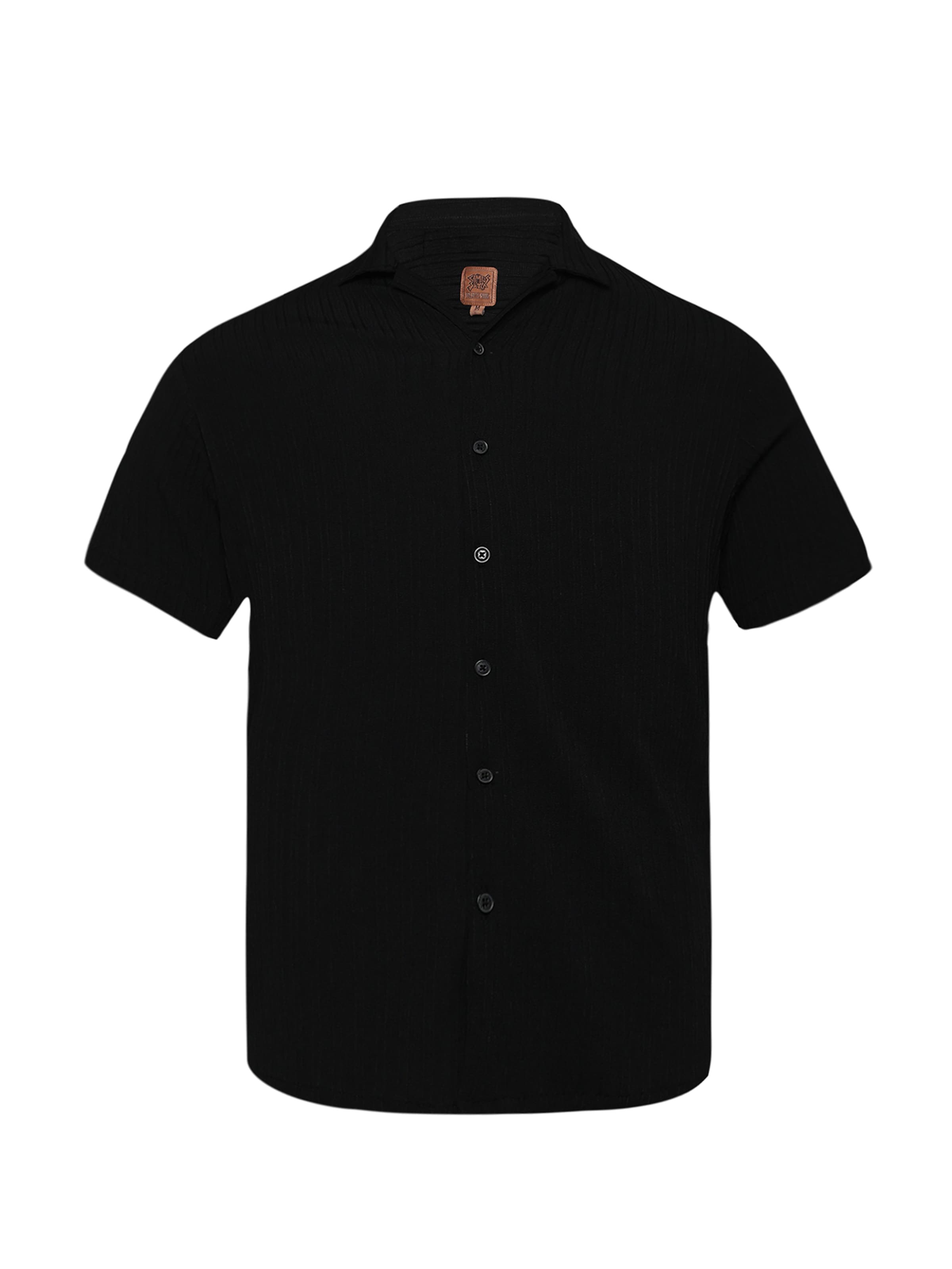 Campus Sutra Regular fit Button Up Shirt 'Zion ' in Black: front