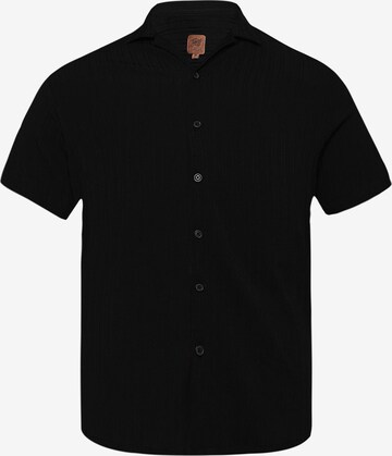 Campus Sutra Regular fit Button Up Shirt 'Zion ' in Black: front