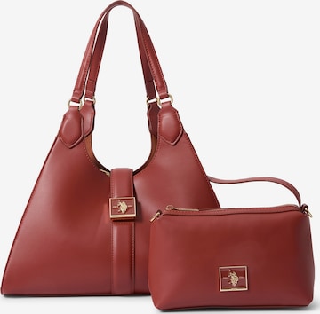 U.S. POLO ASSN. Taška přes rameno 'MARGARET' – hnědá: přední strana