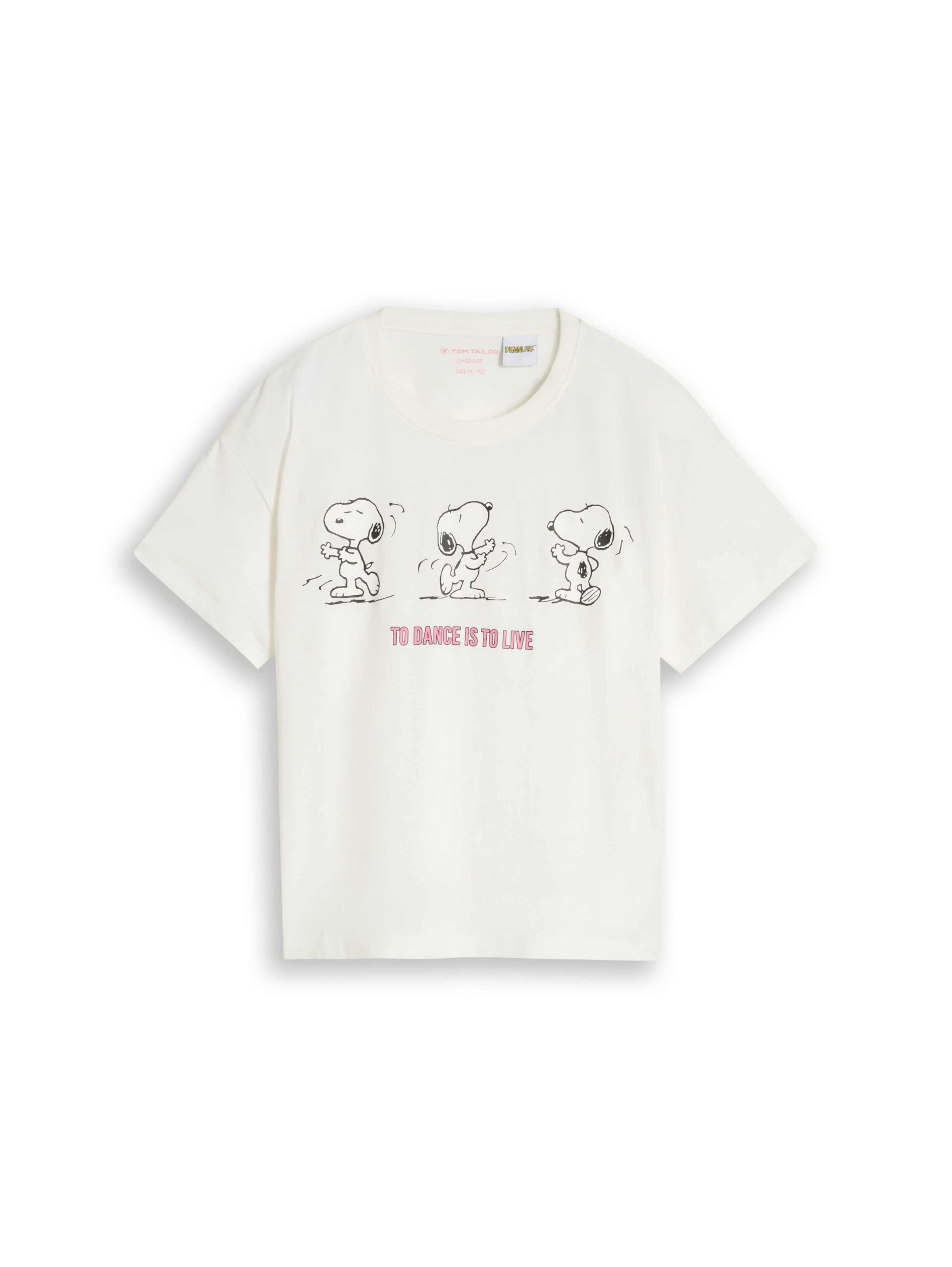 TOM TAILOR Shirt 'Peanuts' in White: front