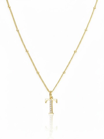 Chaîne 'Letter T' Hey Happiness en or