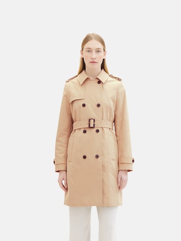 Manteau mi-saison TOM TAILOR en beige : devant