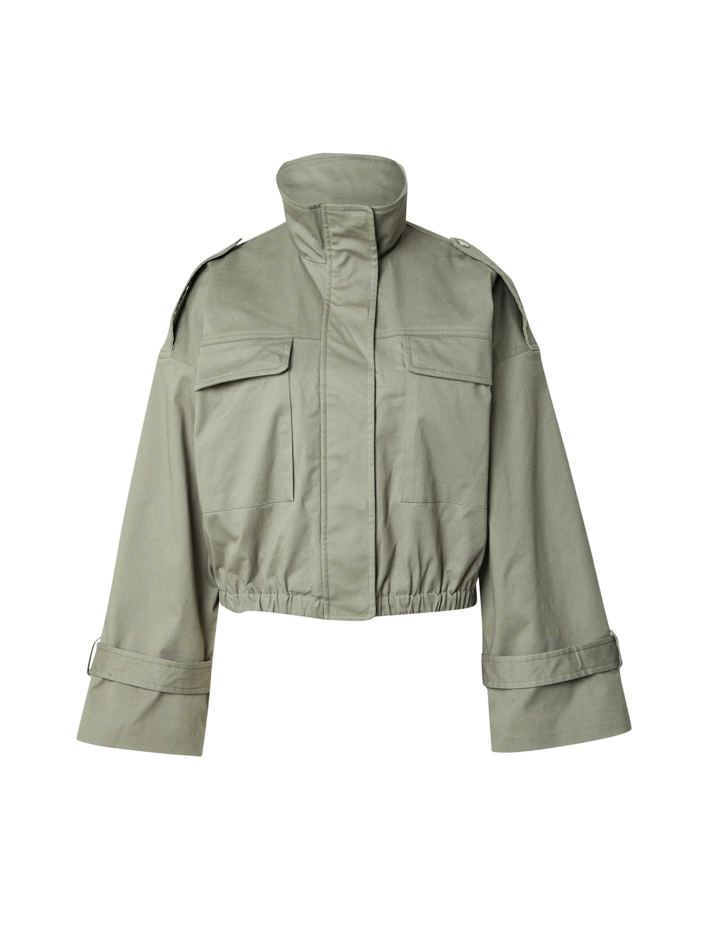 Abercrombie & Fitch Přechodná bunda – zelená: přední strana