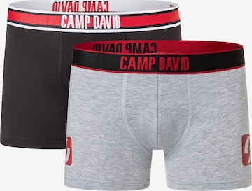 CAMP DAVID Boxer shorts in Grey: front