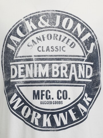 Jack & Jones Plus T-Shirt 'JJJEANS' in Weiß