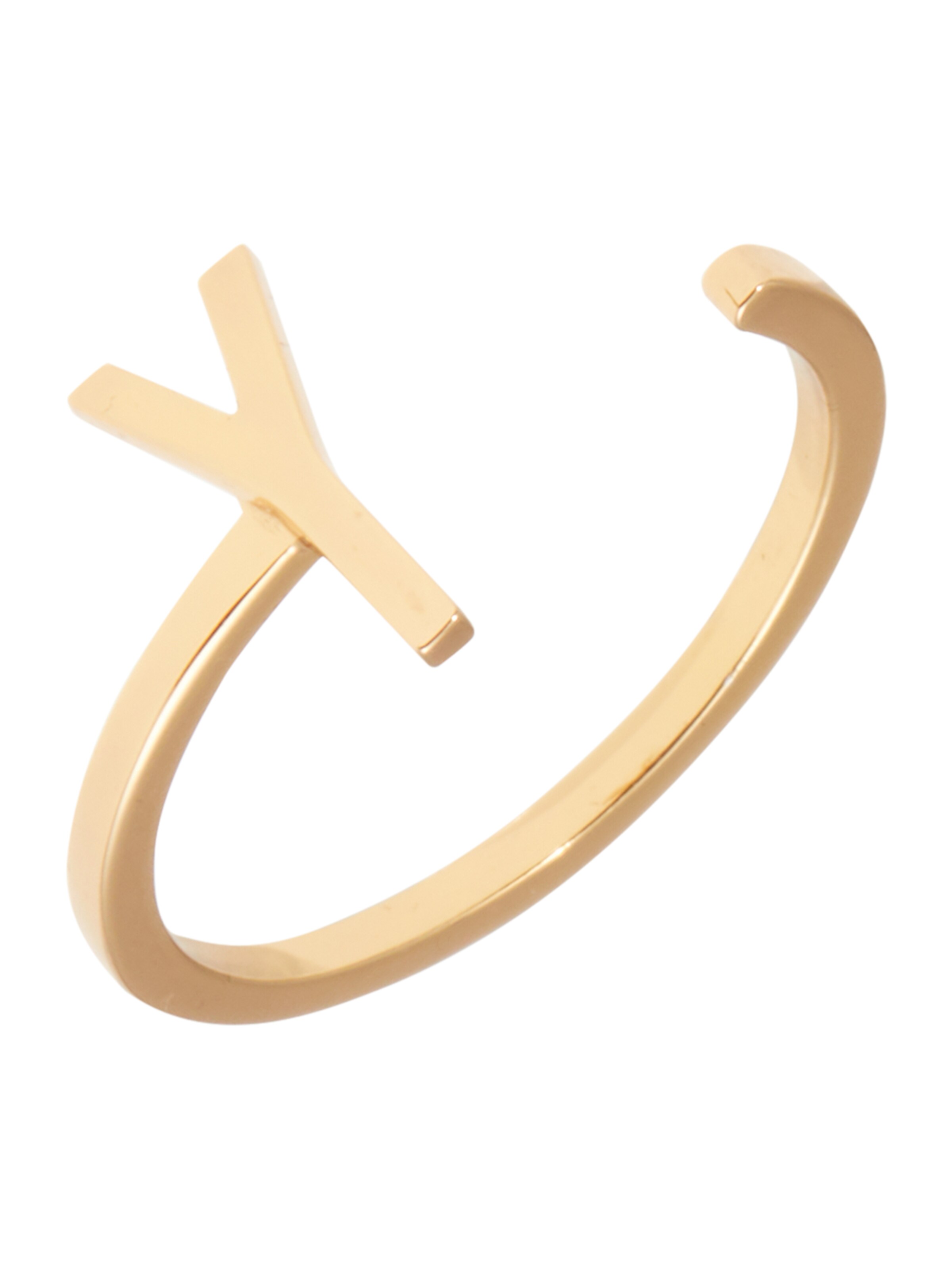 zelts Design Letters Gredzens: no priekšpuses