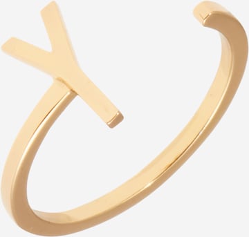 Design Letters Ring in Goud: voorkant