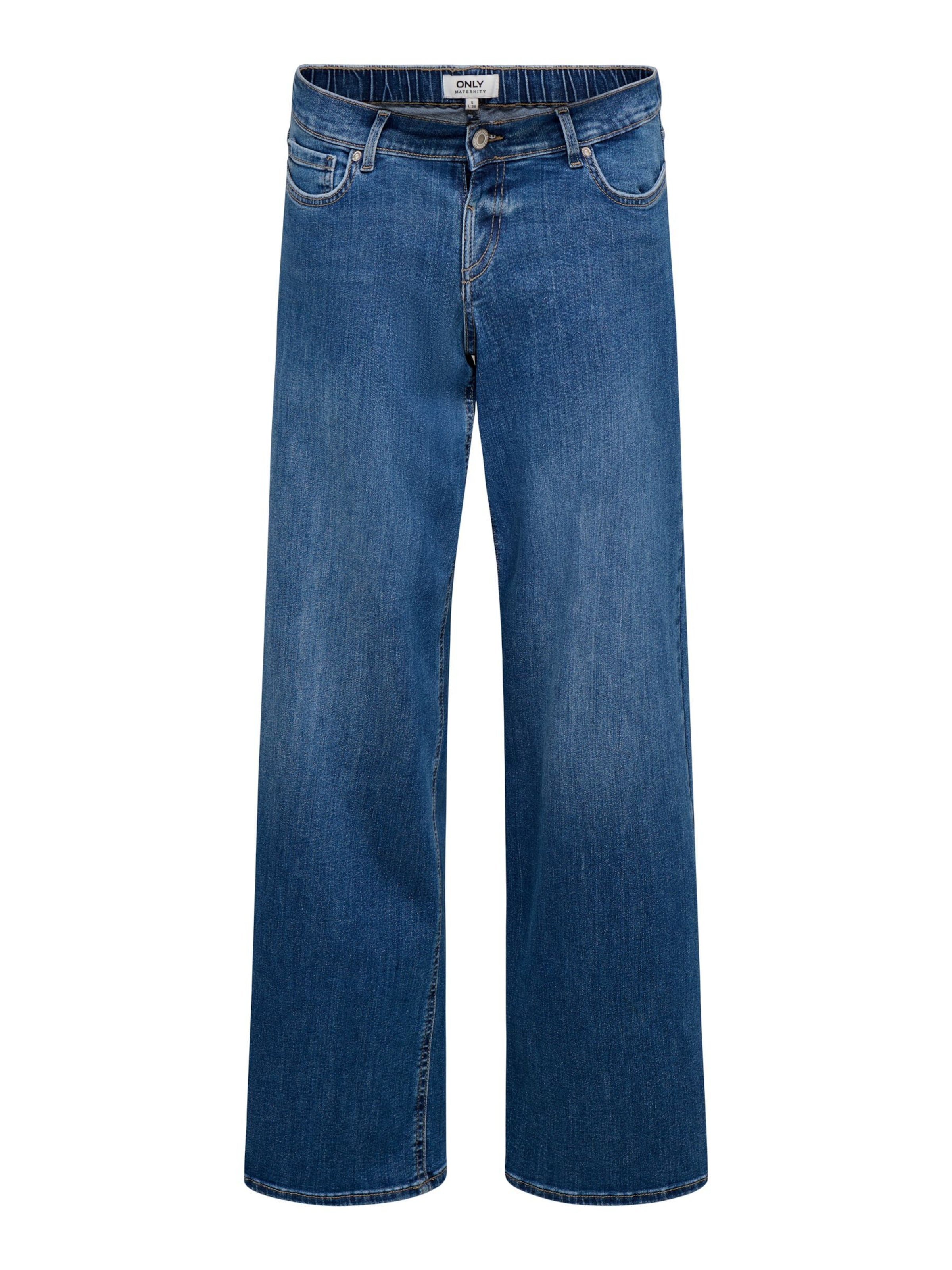 Only Maternity Wide leg Jeans 'MADISON' in Blue: front