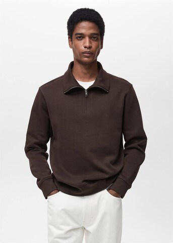 MANGO MAN Sweatshirt 'Winne' in Braun: Vorderseite