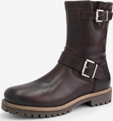 Travelin Boots in Brown: front