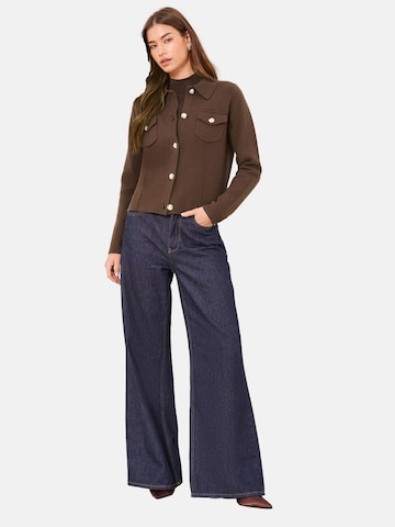 Lipsy Gebreid vest in Bruin: voorkant