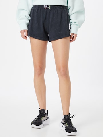 Nike Sportswear Широка кройка Панталон в черно: отпред