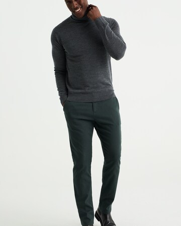 Coupe slim Pantalon chino WE Fashion en vert