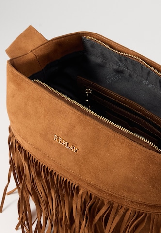 Borsa a spalla di REPLAY in marrone: superiore