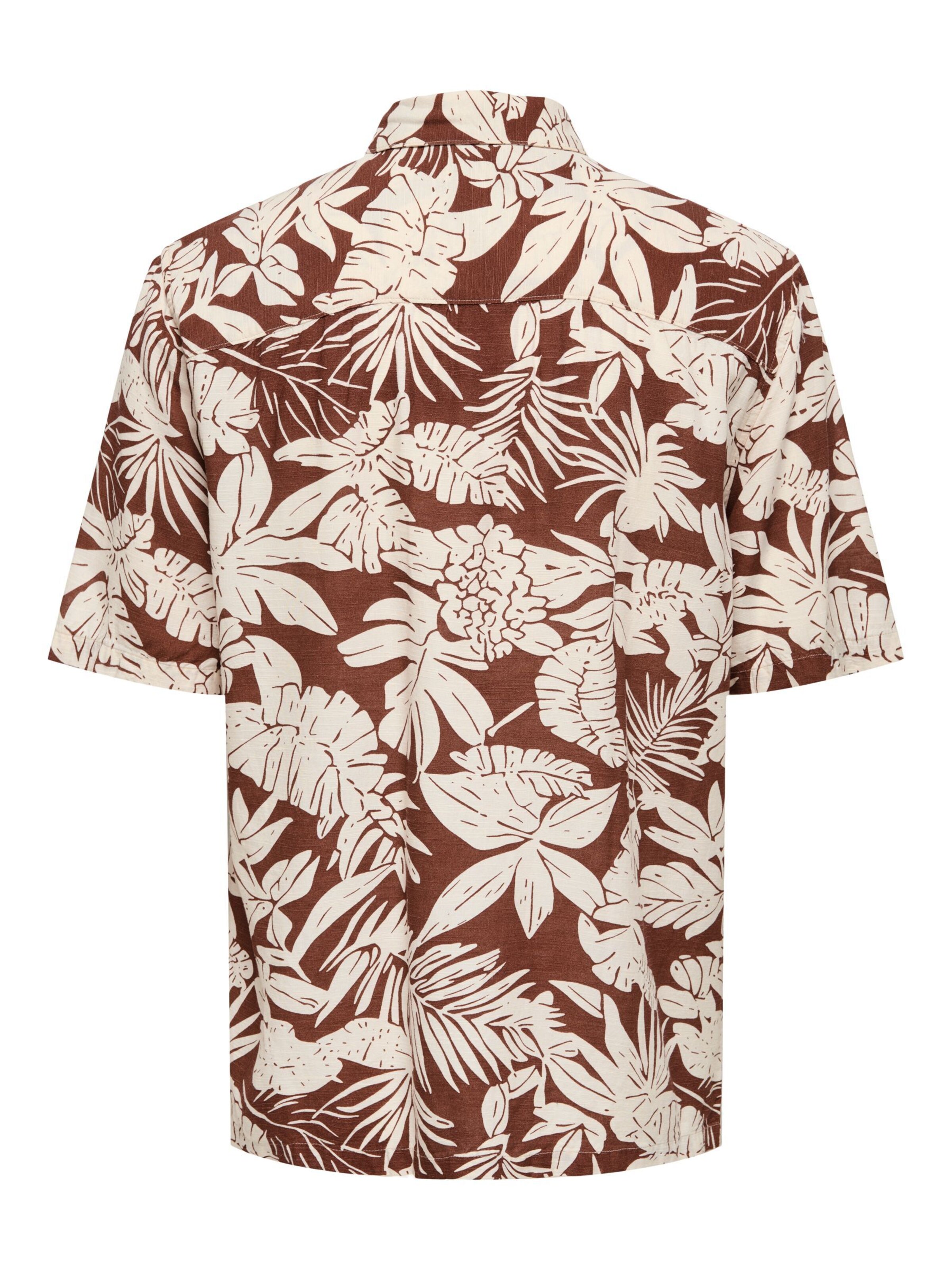 Only & Sons - Ajuste regular Camisa 'ONSHarvi' en marrón