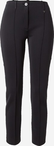 Marc Cain Slim fit Pleated Pants in Black: front