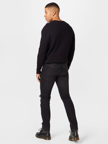 Coupe slim Jean 'MIKE' JACK & JONES en noir