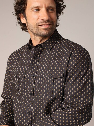 Coupe regular Chemise 'Lathi' Deeluxe en noir