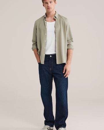 WE Fashion Rovný strih Košeľa - Zelená