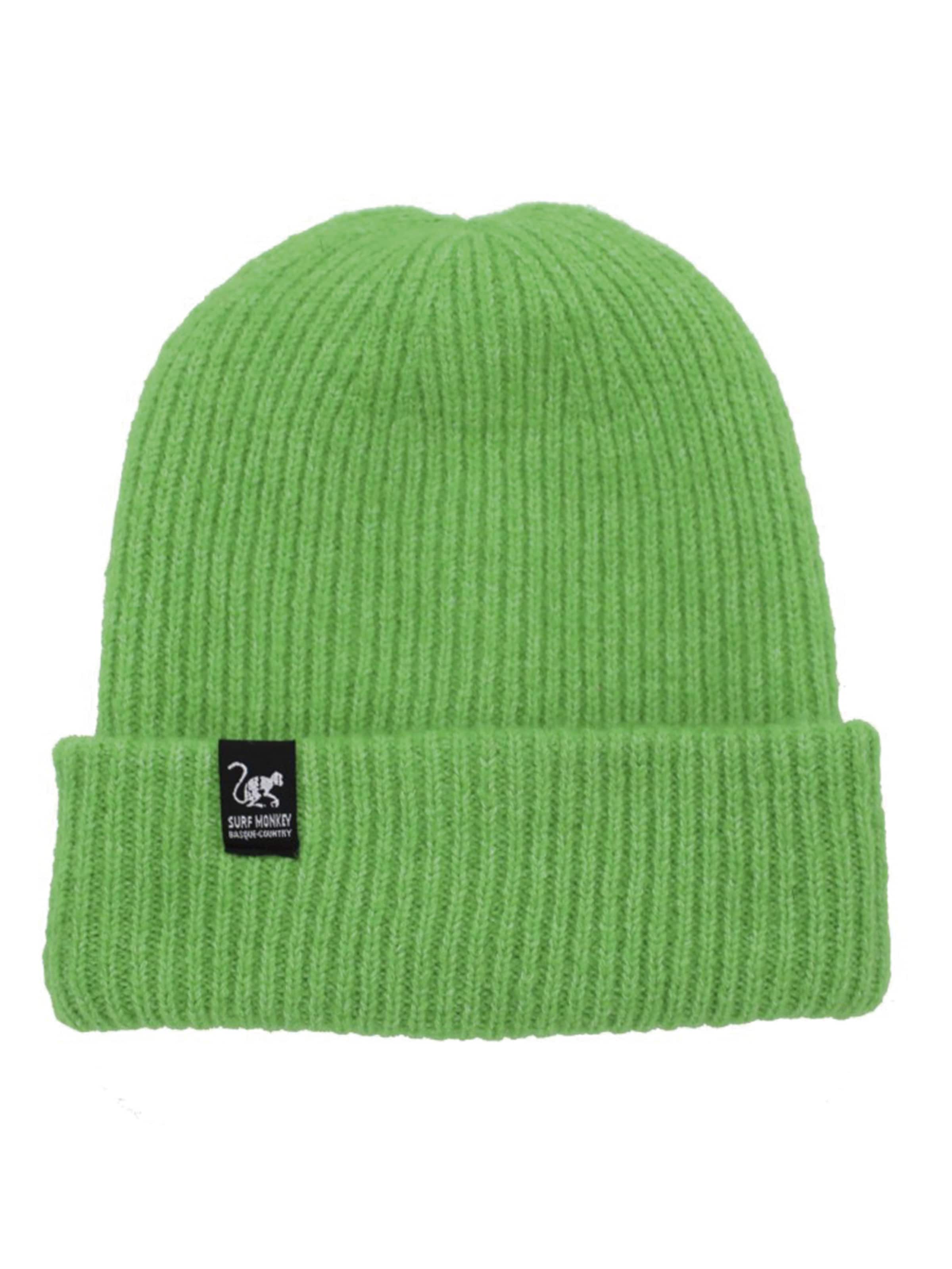 Surf Monkey Beanie in Green: front