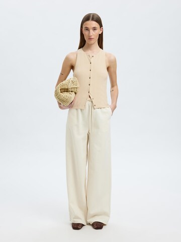 SELECTED - Chaleco de punto en beige