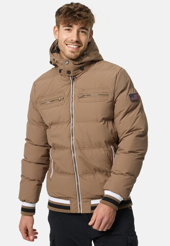 Veste d’hiver 'Marlon' INDICODE JEANS en marron : devant