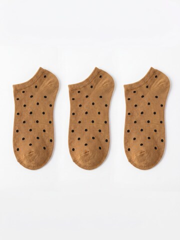 Millo Socken 'Happy Dots'‌‌‌‌‌‌‌‌ in Beige: Vorderseite