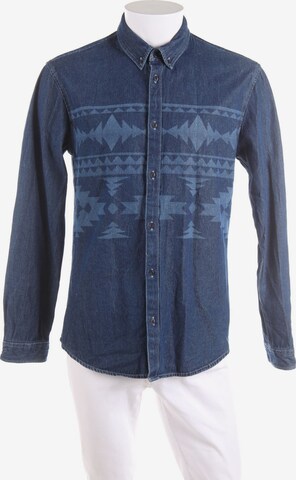 JACK & JONES Button Up Shirt in M in Blue: front