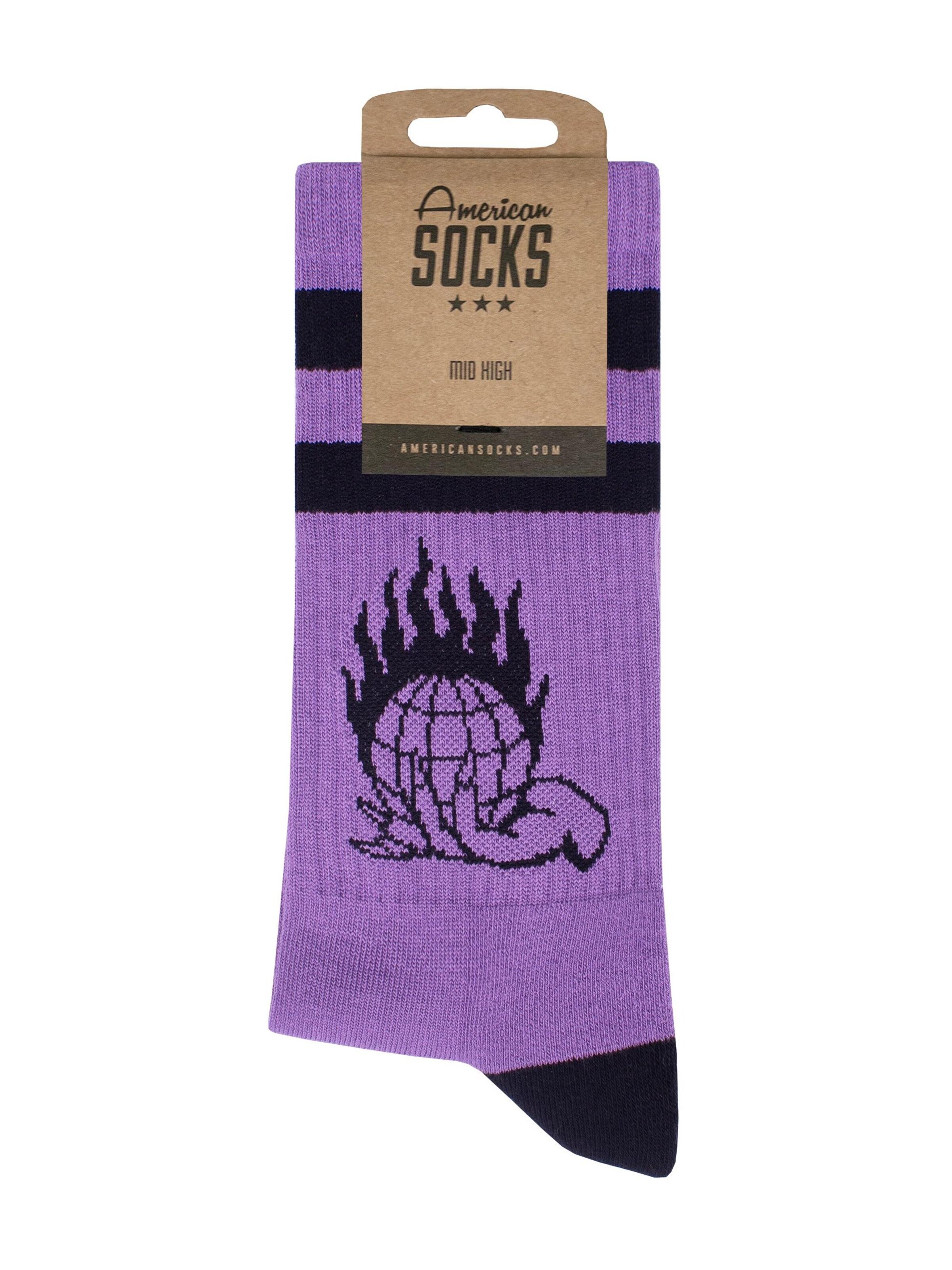 American Socks Socken 'Cataclysm'‌‌‌‌ in Lila