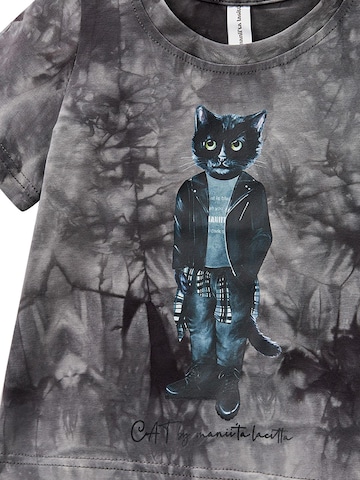 Maglietta 'Rocker Cat' di Cat e Lolette in grigio
