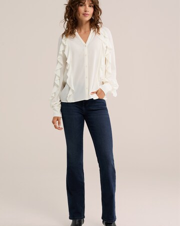 WE Fashion - Bootcut Vaquero en azul: frente