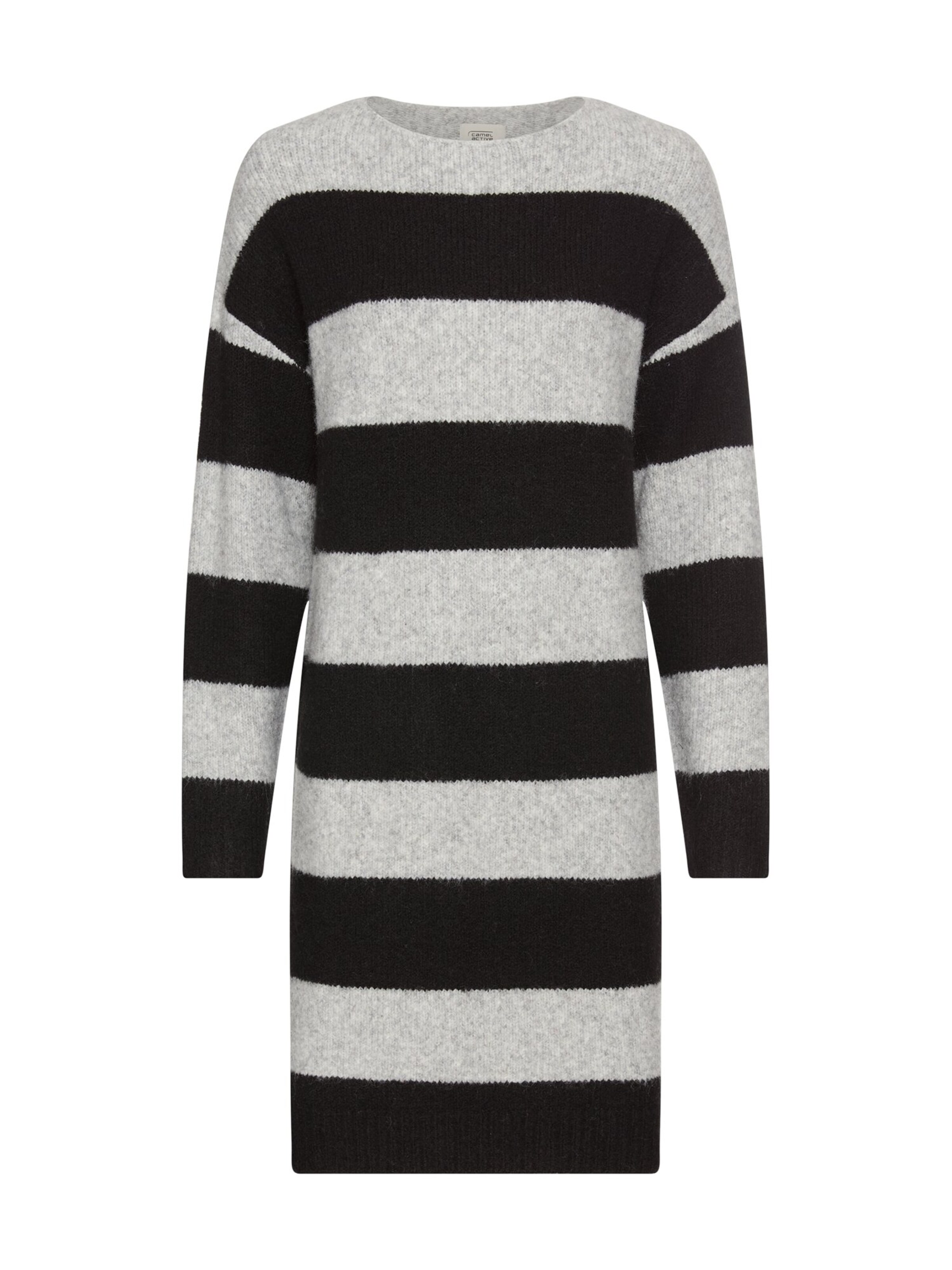 CAMEL ACTIVE Strickkleid aus recyceltem Material in Grau: Vorderseite