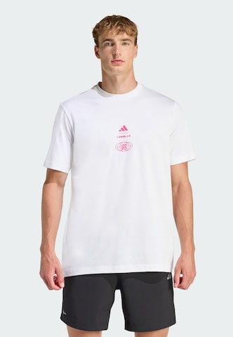 T-Shirt fonctionnel 'Lesmills Tour' ADIDAS PERFORMANCE en blanc