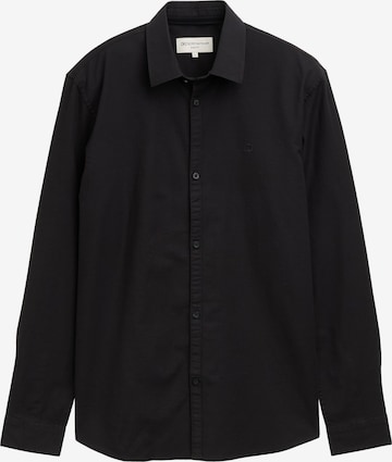 TOM TAILOR DENIM Hemd in Schwarz: Vorderseite