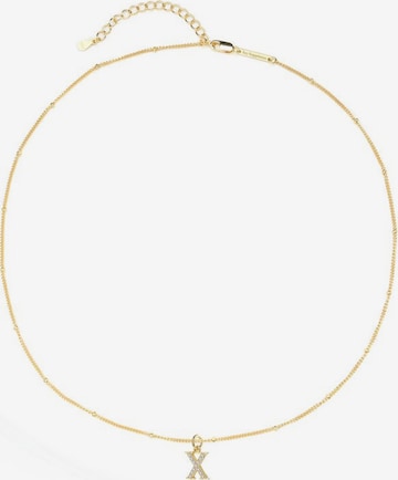 Hey Happiness - Cadena 'Letter X' en oro: frente