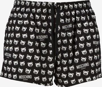 MOSCHINO Board Shorts in Black: front