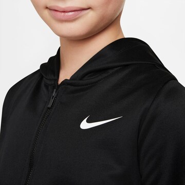 NIKE Athletic Zip-Up Hoodie in Black