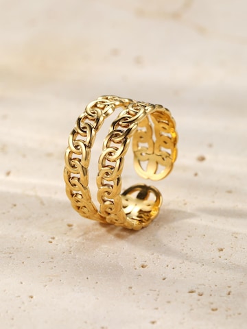 Hey Happiness Ring 'Double Chain'‌‌ in Gold