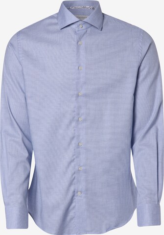 Profuomo Slim fit Zakelijk overhemd in Blauw: voorkant