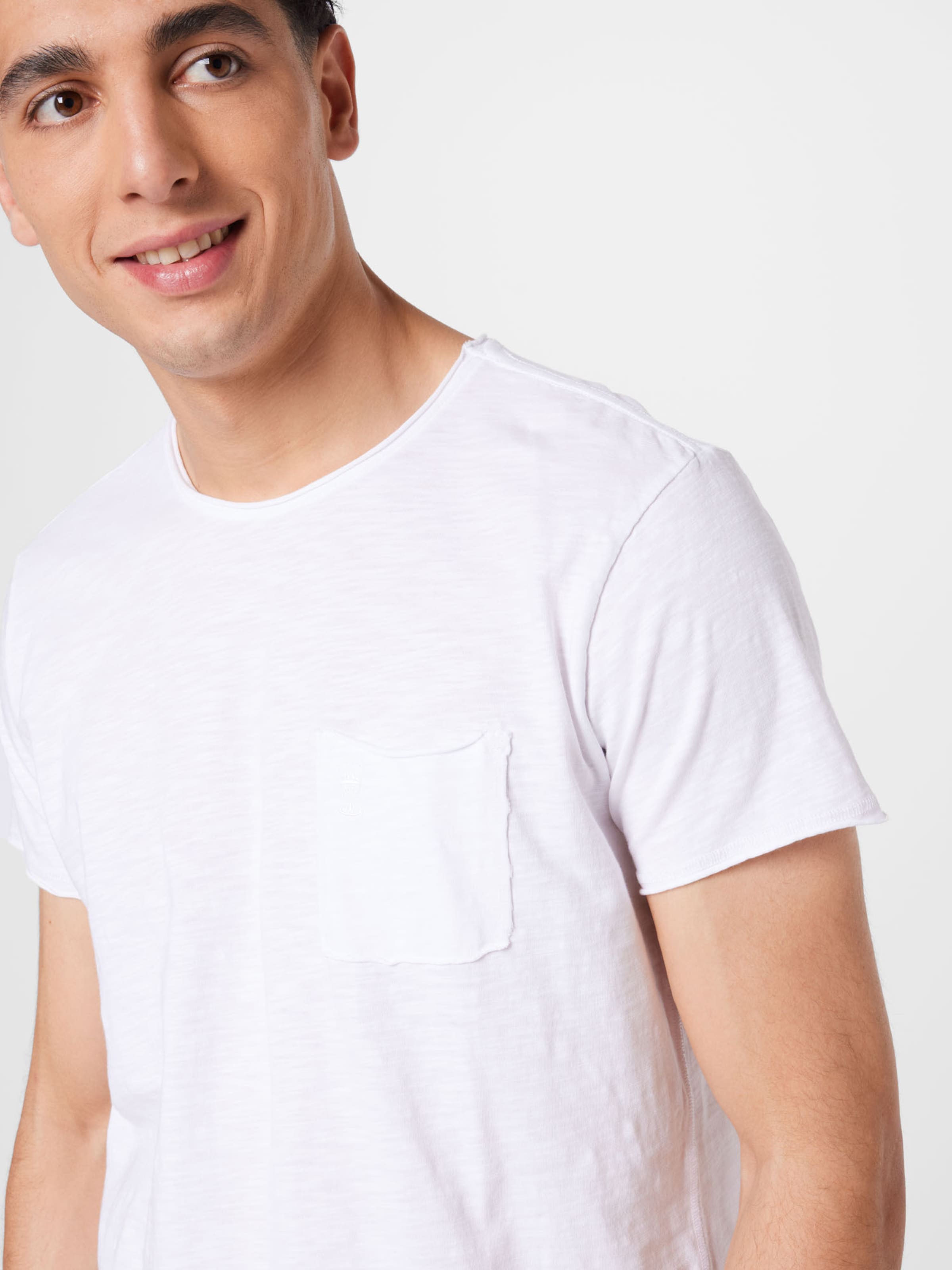 Männer Shirts Herrlicher T-Shirt 'Ronny' in Weißmeliert - MN67058