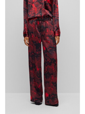 HUGO Wide Leg Hose in Rot: Vorderseite