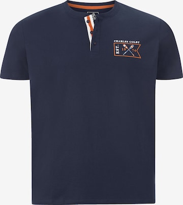 Charles Colby Shirt 'Earl Maxen' in Blauw: voorkant